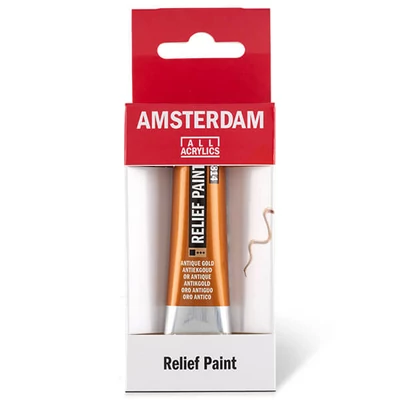 Amsterdam Relief Paint kontúrfesték, nem kiégethető, 20 ml - antik arany, 814