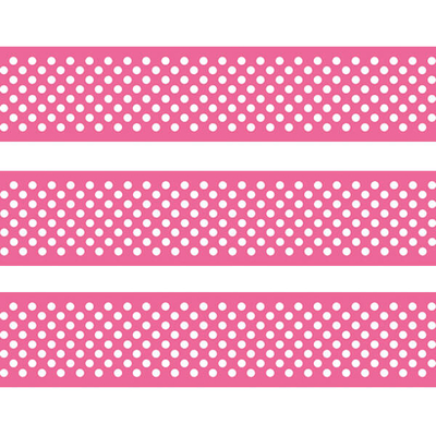 Washi tape, 15 mm, 10 m - pöttyök, pink