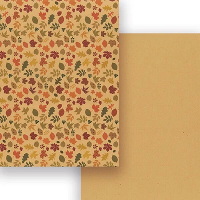 Fotókarton, A4 - vintage őszi levelek