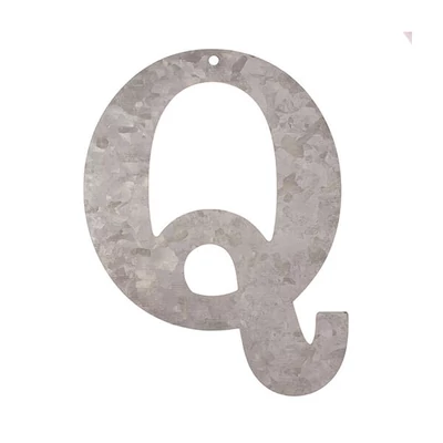 Cink betű - Q, 12 cm