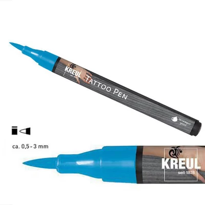 Tetováló filc, Tattoo pen, 0,5-3 mm - kék