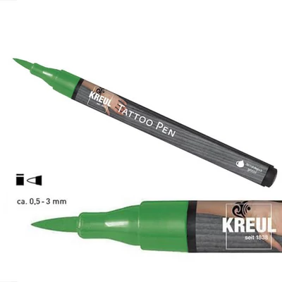 Tetováló filc, Tattoo pen, 0,5-3 mm - zöld