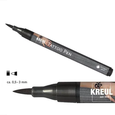 Tetováló filc, Tattoo pen, 0,5-3 mm - fekete