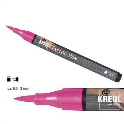 Tetováló filc, Tattoo pen, 0,5-3 mm - pink