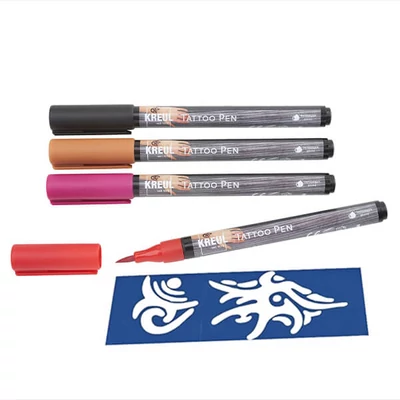 Tetováló filc készlet, Tattoo pen, 0,5-3 mm, 4 db