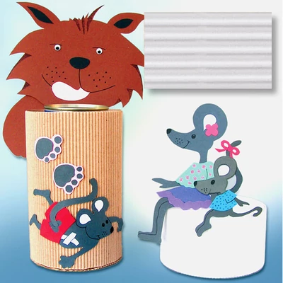 Hullámkarton - 50x70 cm - 02, fehér