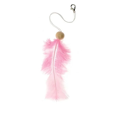 Akasztható toll fa golyóval - pink