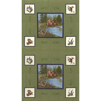 Akció! Patchwork anyag - Moda - Lady Slipper Lodge 6580-14 Panel, 60cm