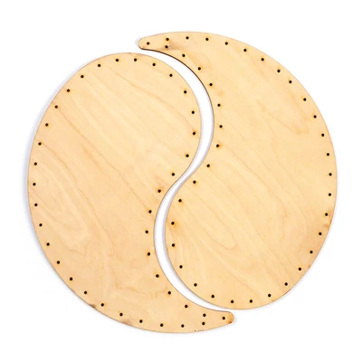 Kosárfonó alap, yin-yang - 25-30 cm, 2,5 mm lyukméret
