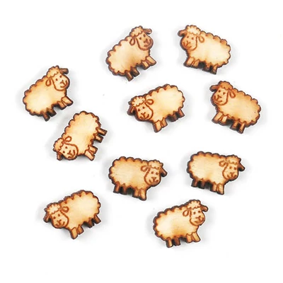Fafigura csomagban - Kis bárány, 10 db