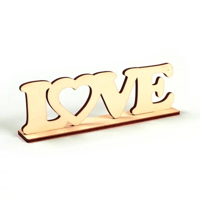 Fafigura, felirat - Love - talpas