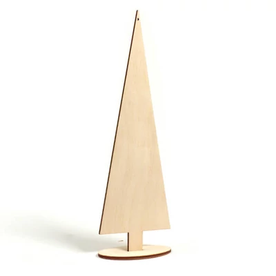 Fafigura - Talpas fenyő, 25 cm