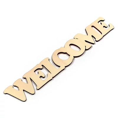 Fafigura, felirat - WELCOME, 32 cm