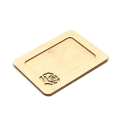 Fa képkeret, 10x15 cm - rózsás