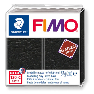 FIMO Leather Effect süthető gyurma, 57 g - fekete (8010-909)