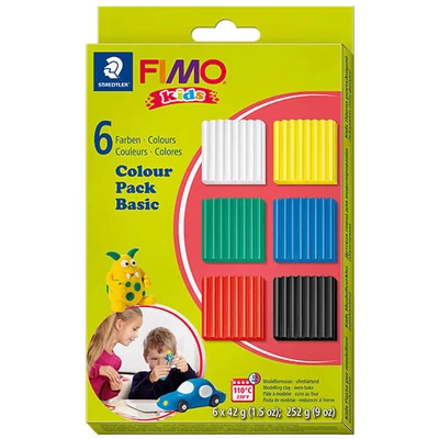 FIMO Kids süthető gyurma készlet, Colour Pack - 6x42 g - alap színek