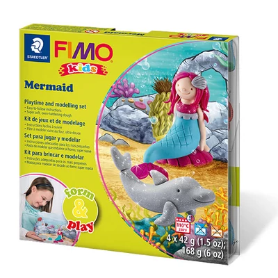 FIMO Kids süthető gyurma készlet, Form &amp; Play - 4x42 g - hableány