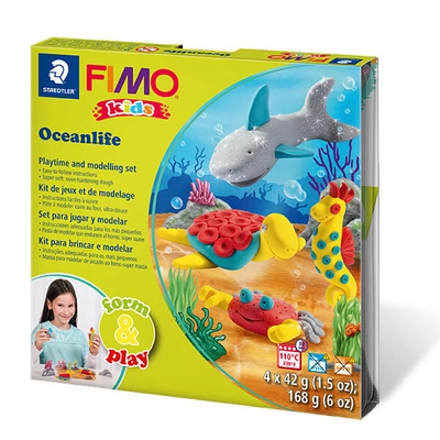 FIMO Kids süthető gyurma készlet, Form & Play - 4x42 g - tengeri állatok