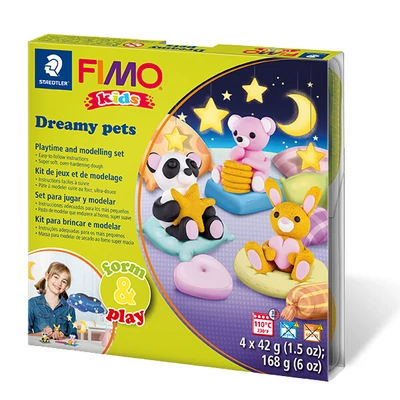 FIMO Kids süthető gyurma készlet, Form &amp;amp; Play - 4x42 g - álom