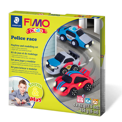 FIMO Kids süthető gyurma készlet, Form &amp; Play - 4x42 g - verseny