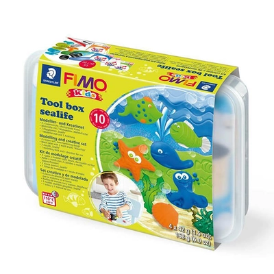 FIMO Kids süthető gyurma készlet, 4x42 g, szerszámok - tengeri állatok
