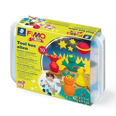 FIMO Kids süthető gyurma készlet, 4x42 g, szerszámok - űrlények