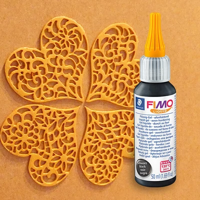 8050-9 FIMO Liquid, Deco gel, 50 ml - fekete
