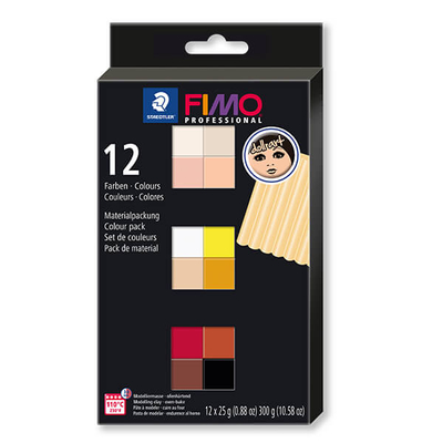 FIMO Professional Colour Pack süthető gyurma készlet, 12x25 g - Doll Art Colours