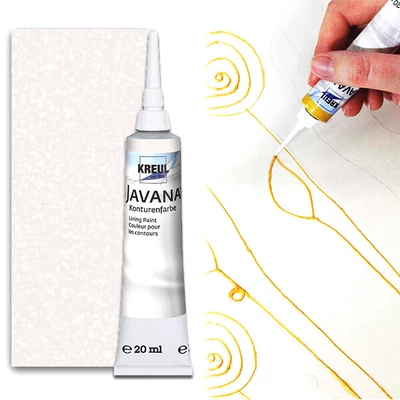 Javana selyemkontúr, gutta, 20 ml - gyöngyház fehér