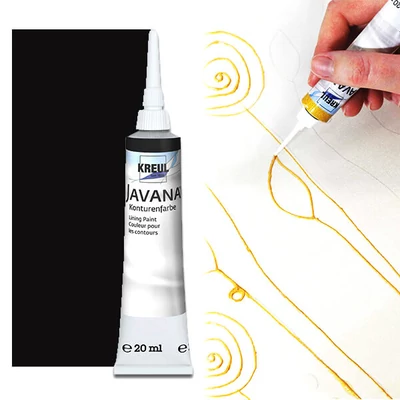Javana selyemkontúr, gutta, 20 ml - fekete