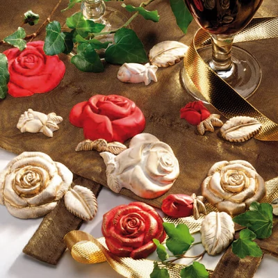 FIMO Öntőforma - rózsák, 7 cm