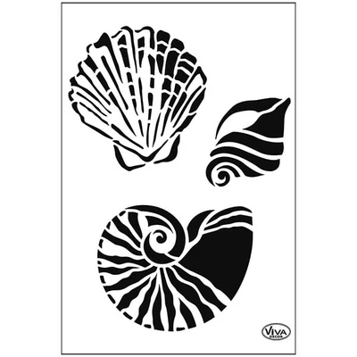Stencil, 21x29,7 cm - Kagyló