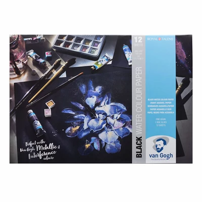 Talens Van Gogh akvarelltömb, fekete, 360 g - 12 lap, A3