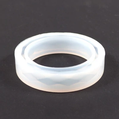 Szilikon öntőforma műgyantához - karkötő, fazettált, 6,2 cm, széles