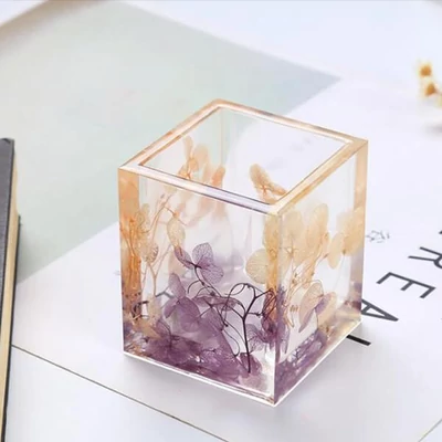 Szilikon öntőforma műgyantához - mécsestartó, szögletes