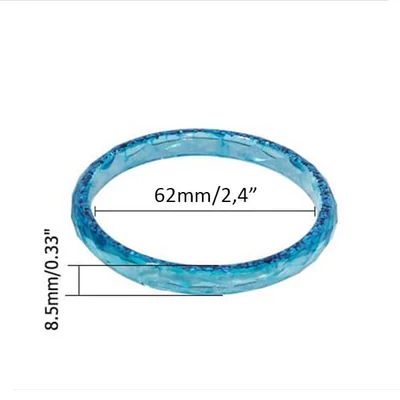 Szilikon öntőforma műgyantához - karkötő, fazettált, 62 mm, keskeny