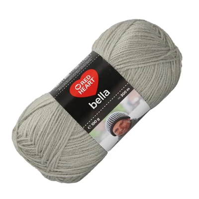 Kötőfonal, Red Heart Bella, 100 g - szürke