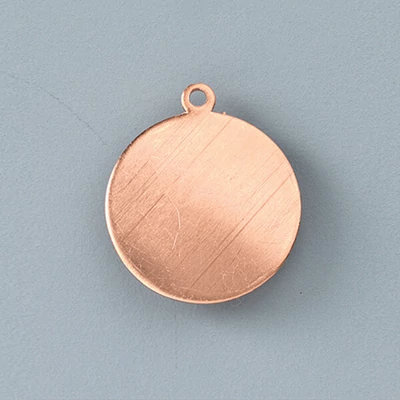 Tűzzománc medál vörösréz alap - kerek, 20 mm
