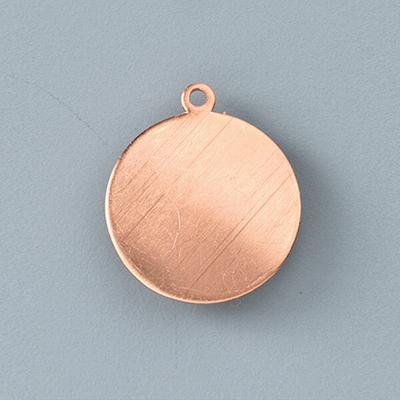 Tűzzománc medál vörösréz alap - kerek, 20 mm