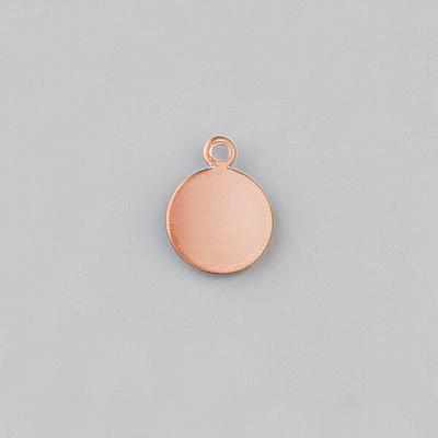 Tűzzománc medál vörösréz alap - kerek, 10 mm