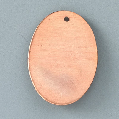 Tűzzománc vörösréz alap - ovális, 33x24 mm
