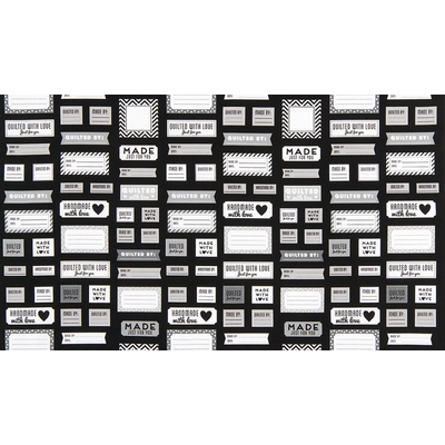 Akció! Patchwork anyag - Robert Kaufman - Made For You AAK-15817-2 Black Panel, 60cm