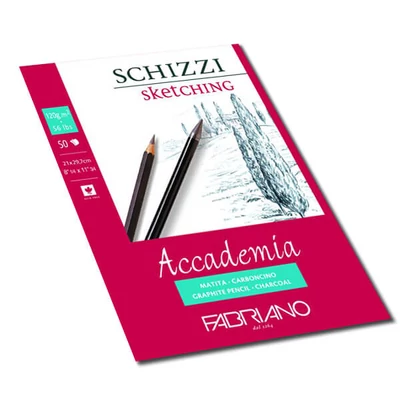 Fabriano Accademia rajz- és vázlattömb, 120 g, 50 lap - A3, ragasztott