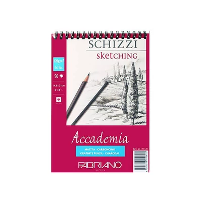 Fabriano Accademia rajz- és vázlattömb, 120 g, 50 lap - A5, spirálos