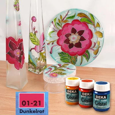Deka Color Cristal üvegfesték 25 ml - 21 sötétpiros