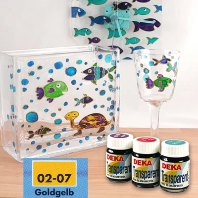 Deka Transparent oldószeres üvegfesték 25 ml - 07 aranysárga