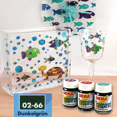 Deka Transparent oldószeres üvegfesték 25 ml - 66 sötétzöld