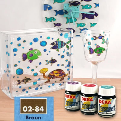 Deka Transparent oldószeres üvegfesték 25 ml - 84 barna