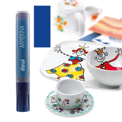 Porcelánfilc, Armerina, Darwi - 236 sötétkék