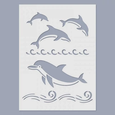 Stencil, 15x20 cm - Delfin 01